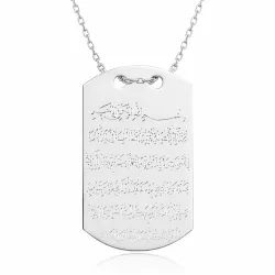 Gümüş Ayetel Kürsi Bayan Kolye