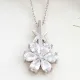 Gümüş Beyaz Sevgi Çiçeği Kadın Kolye