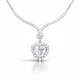 Gümüş Beyaz Zirkon Taşlı Kalp Kadın Kolye