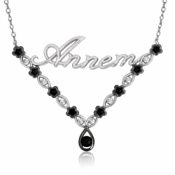 Gümüş Çiçek Annem Bayan Kolye