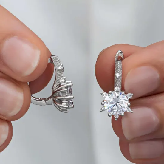 ​Gümüş Çiçek Desenli Kadın Set