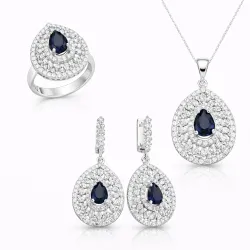 Gümüş Damla Desenli Bayan Set