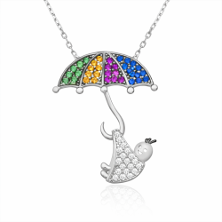 Gümüş Doğan Bebek Kolye