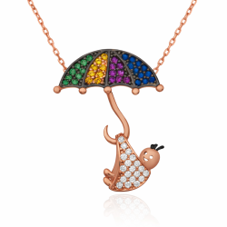 Gümüş Doğan Bebek Kolye