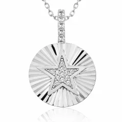 ​​Gümüş Fırfırlı Yıldız Bayan Kolye