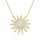 Gümüş Gold Güneş Kadın Kolye
