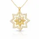 Gümüş Gold Kar Tanesi Kadın Kolye