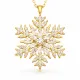Gümüş Gold Kar Tanesi Kolye