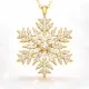 Gümüş Gold Kar Tanesi Kolye