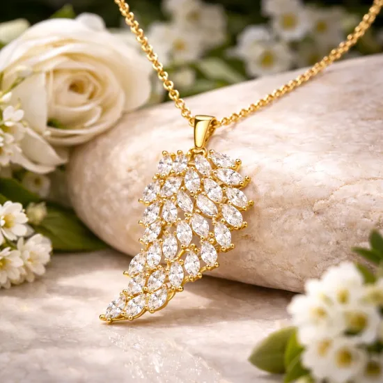 ​Gümüş Melek Kanadı Bayan Kolye