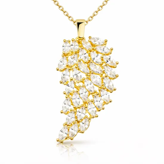 Gümüş Gold Melek Kanadı Bayan Kolye Gümüş Gold Melek Kanadı Bayan Kolye