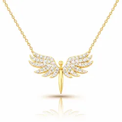 Gümüş Gold Mikail Meleği Bayan Kolye
