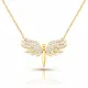 Gümüş Gold Mikail Meleği Bayan Kolye