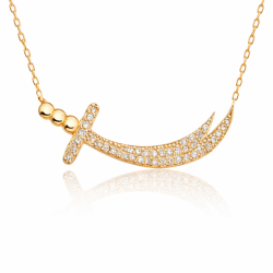 Gümüş Gold Zülfikar Kılıcı Kadın Kolye