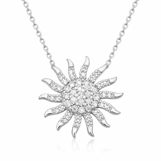 ​Gümüş Güneş Bayan Kolye