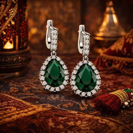 Gümüş Hürrem Sultan Bayan Küpe Gümüş Hürrem Sultan Bayan Küpe
