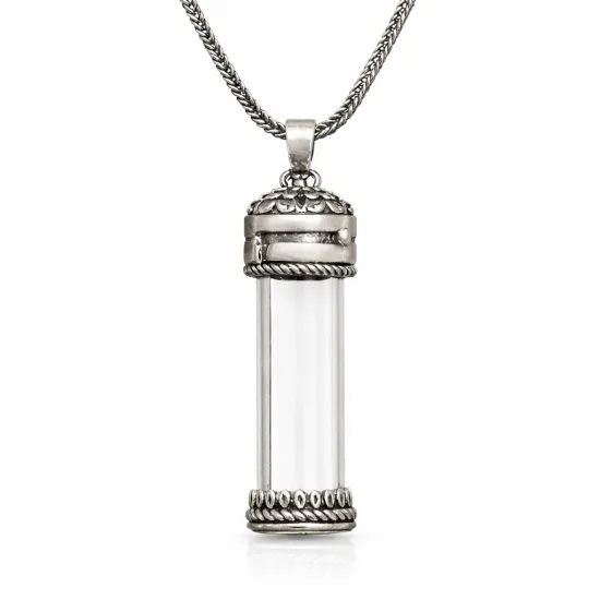 Gümüş İçi Açılabilen Muska Kabı Cevşen Erkek Kolye