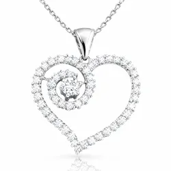 Gümüş Kalpli Bayan Kolye