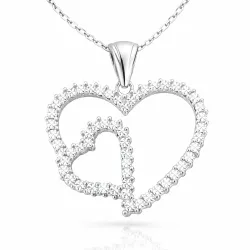 Gümüş Kalpli Bayan Kolye