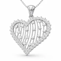 Gümüş Kalpli Bayan Kolye