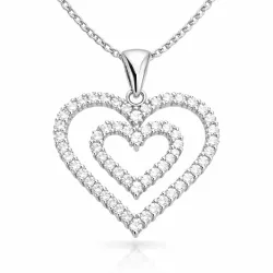 Gümüş Kalpli Bayan Kolye