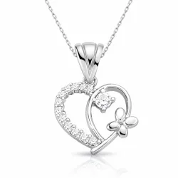 Gümüş Kalpli Bayan Kolye