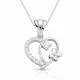 Gümüş Kalpli Bayan Kolye