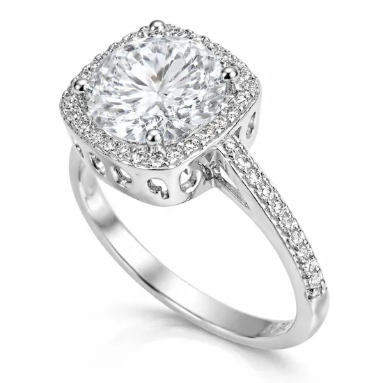 Gümüş Kare Montür Bayan Set