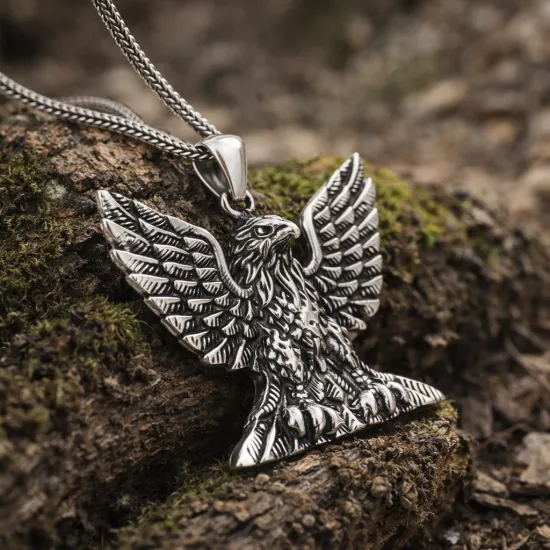 Gümüş Kartal Erkek Kolye