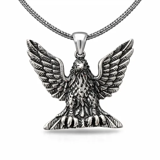 Gümüş Kartal Erkek Kolye
