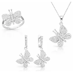 Gümüş Kelebek Bayan Set