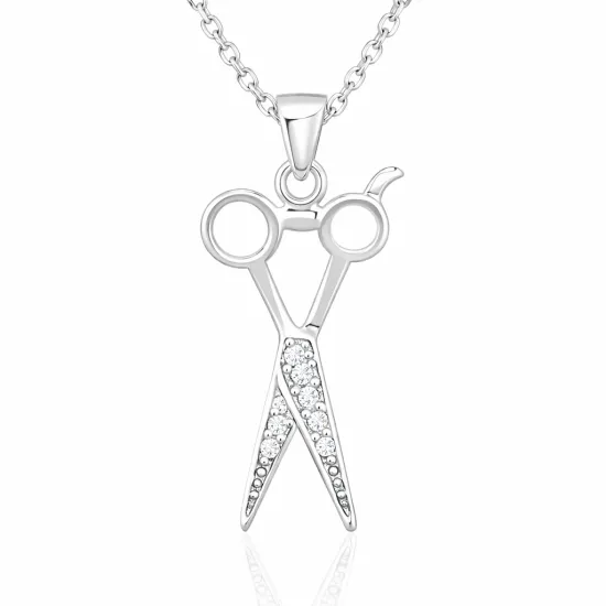 Gümüş Makas Bayan Kolye