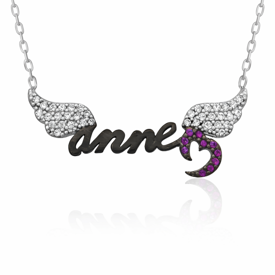 Gümüş Melek Annem Bayan Kolye