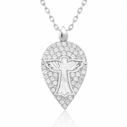 ​Gümüş Melek Damla Bayan Kolye