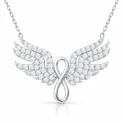 Gümüş Melek Kanadı Sonsuzluk Kadın Kolye