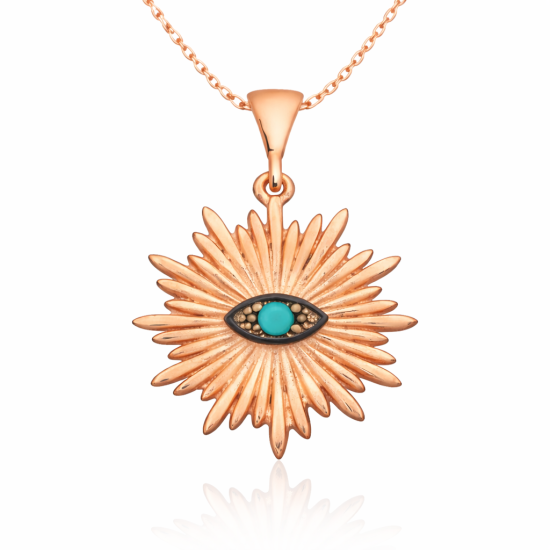 Gümüş Nazar Göz Bayan Kolye