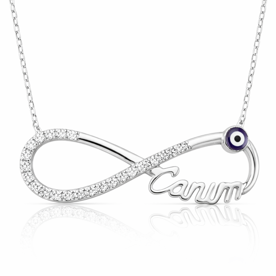 Gümüş Nazarlı Sonsuzluk Canım Bayan Kolye