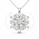 Gümüş Dönen Kar Tanesi Lotus Çiçeği Kolye