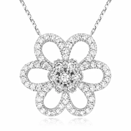 Gümüş Papatya Bayan Kolye