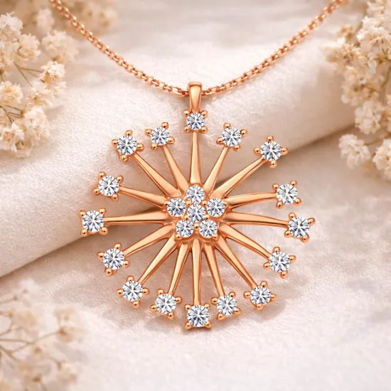 ​Gümüş Rose Çiçek Kadın Kolye