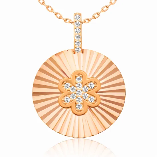 Gümüş Rose Fırfırlı Çiçek Bayan Kolye Gümüş Rose Fırfırlı Çiçek Bayan Kolye