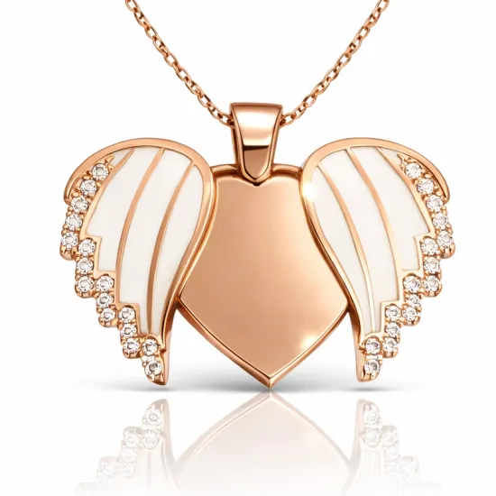 Gümüş Rose Kalpli İsimli Bayan Kolye