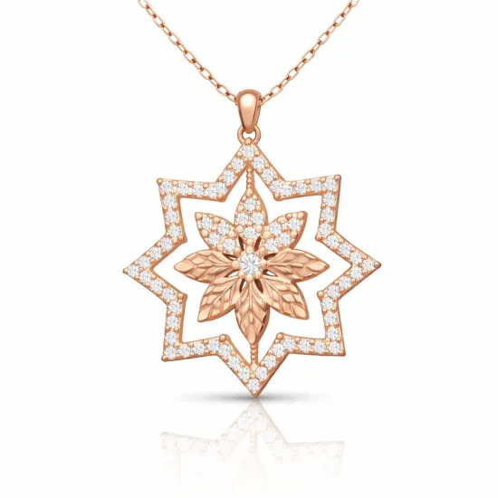 Gümüş Rose Kar Tanesi Kadın Kolye Gümüş Rose Kar Tanesi Kadın Kolye