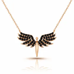 Gümüş Rose Mikail Meleği Bayan Kolye