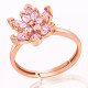 Gümüş Rose Pembe Taşlı Lotus Çiçeği Kadın Yüzük Gümüş Rose Pembe Taşlı Lotus Çiçeği Kadın Yüzük