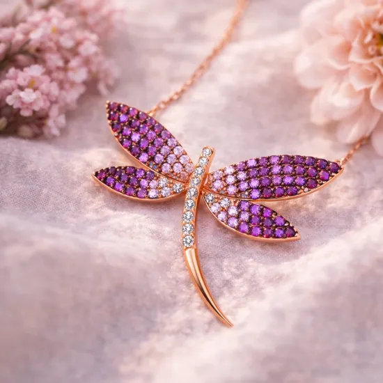 Gümüş Rose Yusufçuk Kadın Kolye