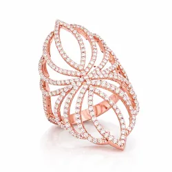 Gümüş Rose Zirkon Taşlı Bayan Yüzük