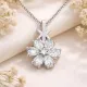Gümüş Beyaz Sevgi Çiçeği Kadın Kolye