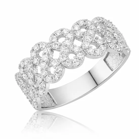 Gümüş Sonsuzluk Bayan Yüzük