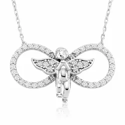 Gümüş Sonsuzluk Melek Bayan Kolye